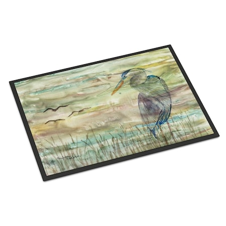 Carolines Treasures 18 x 27 in. Blue Heron Sunset Indoor or Outdoor Mat SC2019MAT